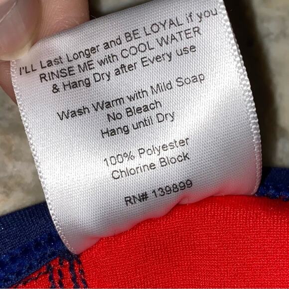 Original Watermen $40 Lifeguard Sport Bikini Top Navy UPF 50 LG NWOT - Picture 7 of 8